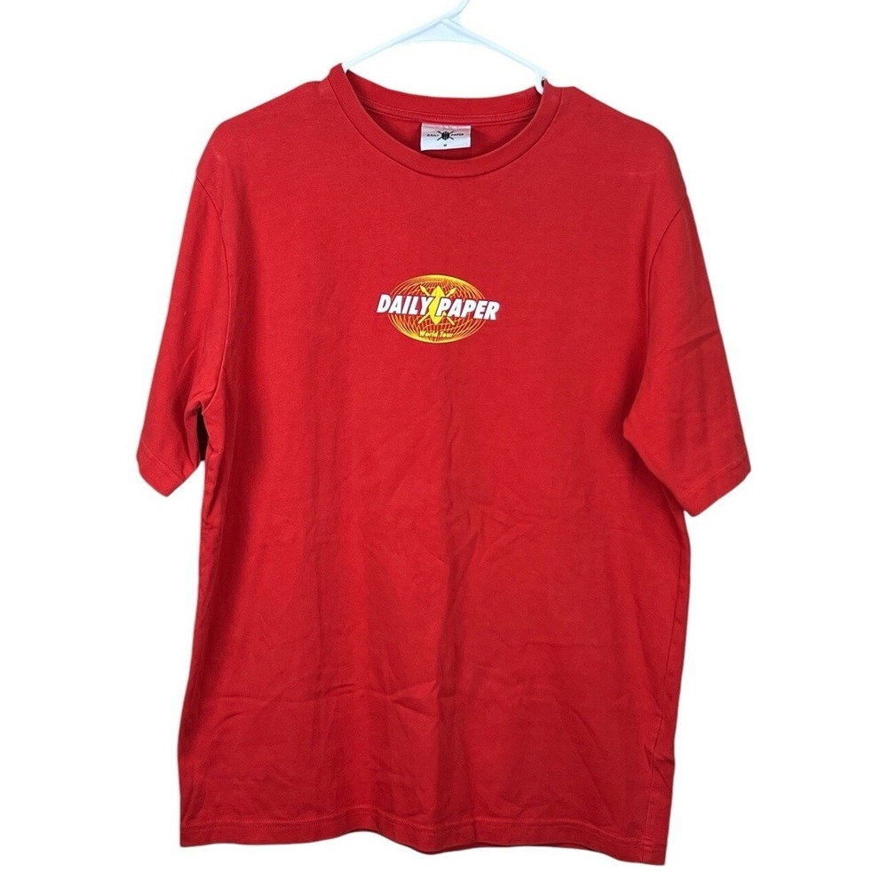 Daily‎ Paper Men's Crewneck T-Shirt Red World Tour  Sz M Medium  NWOT